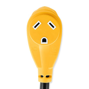 Camco 55165  12" Power Grip Dogbone 15 Amp Male to 30 Amp Female Electrical Adapter