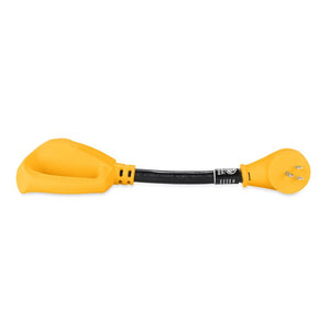 Camco 55165  12" Power Grip Dogbone 15 Amp Male to 30 Amp Female Electrical Adapter