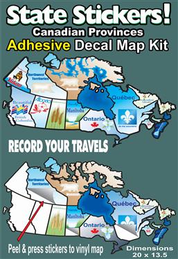 Canada Travel Sticker Map 800