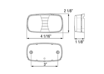 Airstream Bullseye LED Clearance Light, Amber - 84412W-01