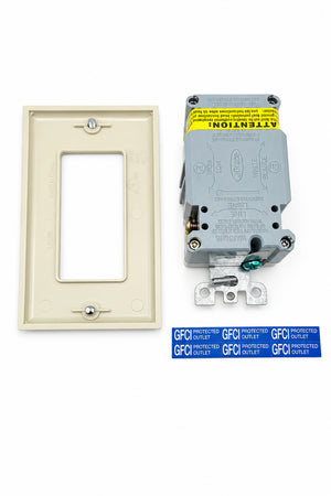 Diamond Group GFI Receptacle w/Light, Ivory
