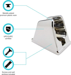 Dura Faucet DF-SA156-CP Shower Head Mount, Polished Chrome Plated