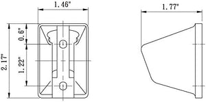 Dura Faucet DF-SA156-CP Shower Head Mount, Polished Chrome Plated