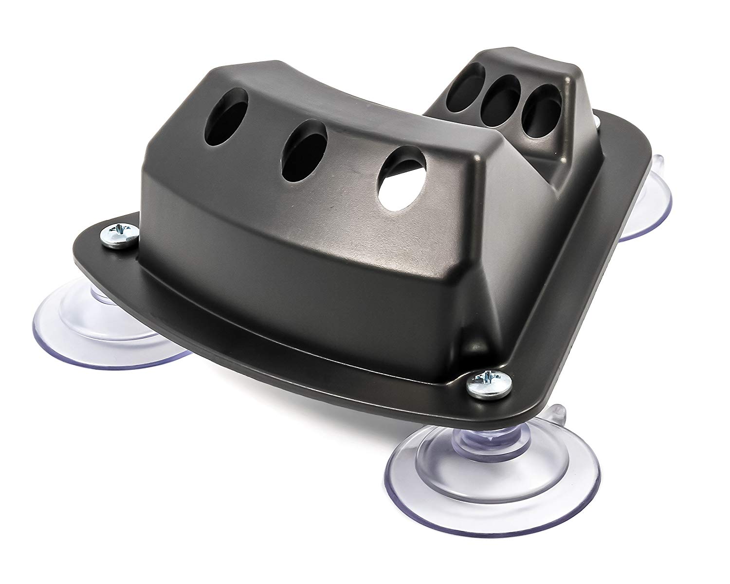 Camco 45506 Black Triple Flag Holder Suction Cup Mount