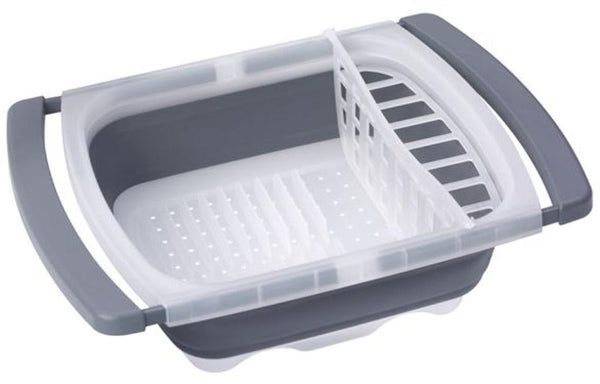 Prepworks CDD-20GY Over-The-Sink Collapsbile Dish Drainer Extends from 16.5" to 26.75"