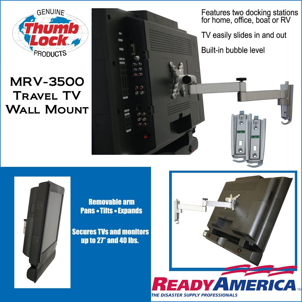 Ready America MRV-3500 Swivel and Tilt 27" Television Mount