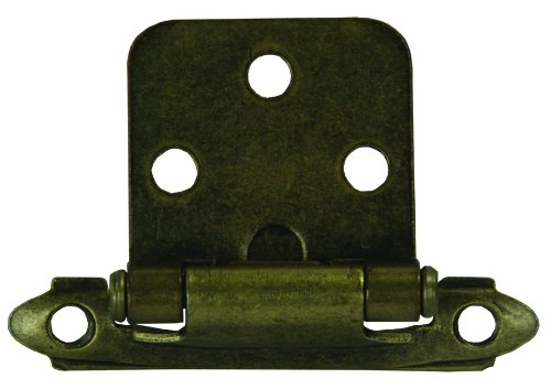 JR Products 70585 Self-Closing Flush Mount Hinge - Antique Brass