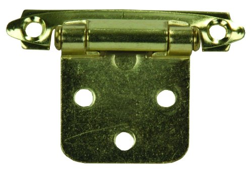 JR Products 70595 Self-Closing Flush Mount Hinge - Brass