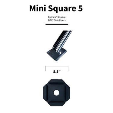 SnapPad BL5SP4 Permanent Jack Pad, Mini Square 5", Pack of 4