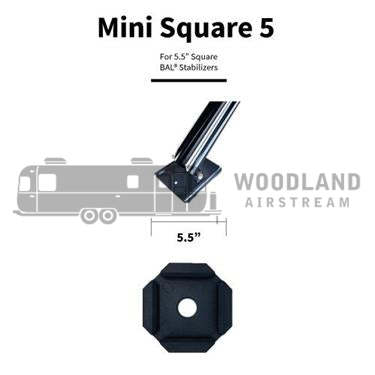 SnapPad BL5SP4 Permanent Jack Pad, Mini Square 5", Pack of 4