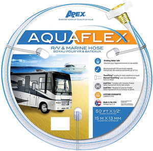 Aquaflex 8503-25 White Fresh Water Hose, 5/8" ID x 25' L