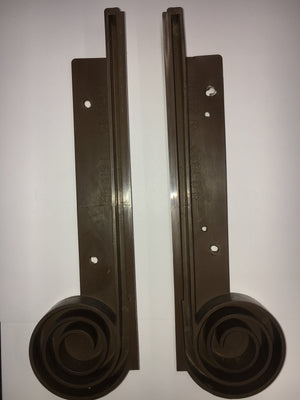 Airstream 08319R/08320L Brown Tambour Door Spiral Guides, Pair