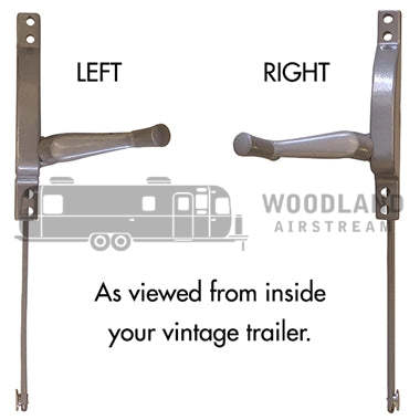 Clearview Window Operator Assembly, Left Hand for Airstream and Other Vintage Trailers - 410L