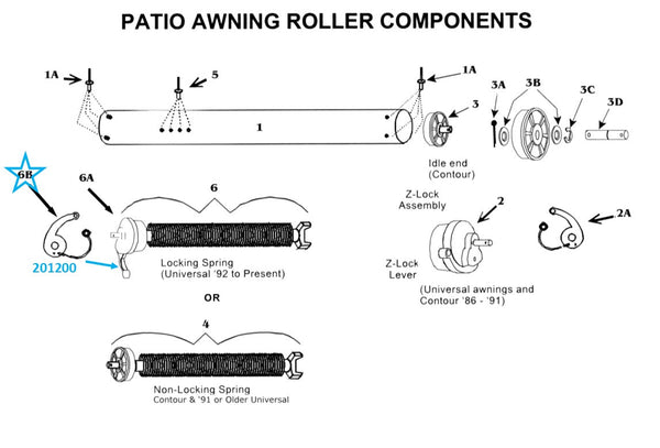 Zip Dee Z Spring Lock Replacement Lever Kit - 20121S