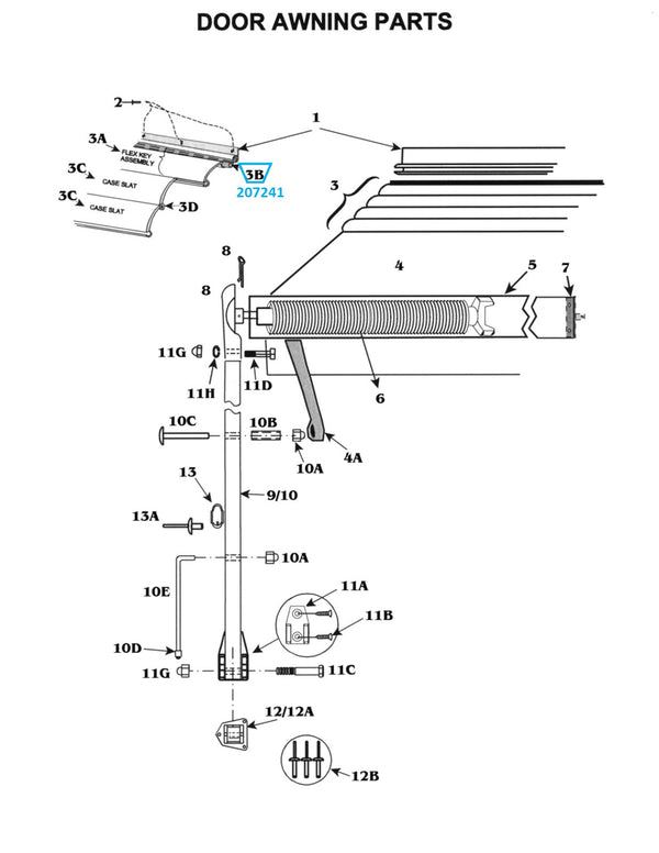 Zip Dee Standard Flex Key Only (with Vinyl Cord), By The Foot - 207241