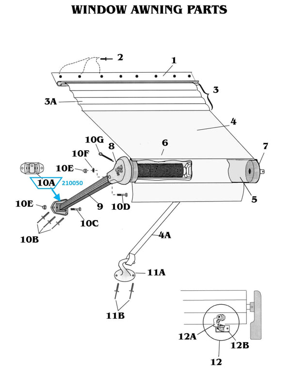 Zip Dee Triangular Base Hinge, Rib Mount - 210050