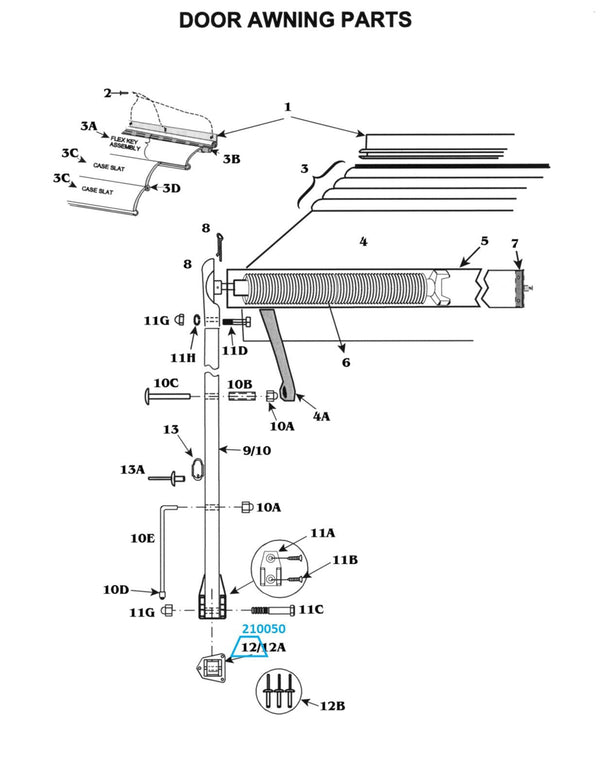 Zip Dee Triangular Base Hinge, Rib Mount - 210050