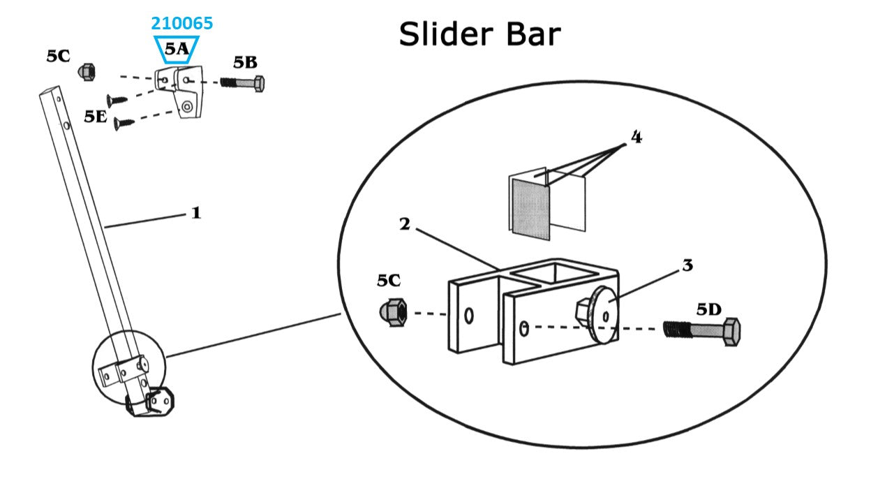 Zip Dee Vertical Hinge Casting for Door Awning, Slideout and Airstream Front/Rear Window Awning - 210065