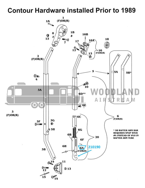 Zip Dee Awning Front Claw Casting - 210190