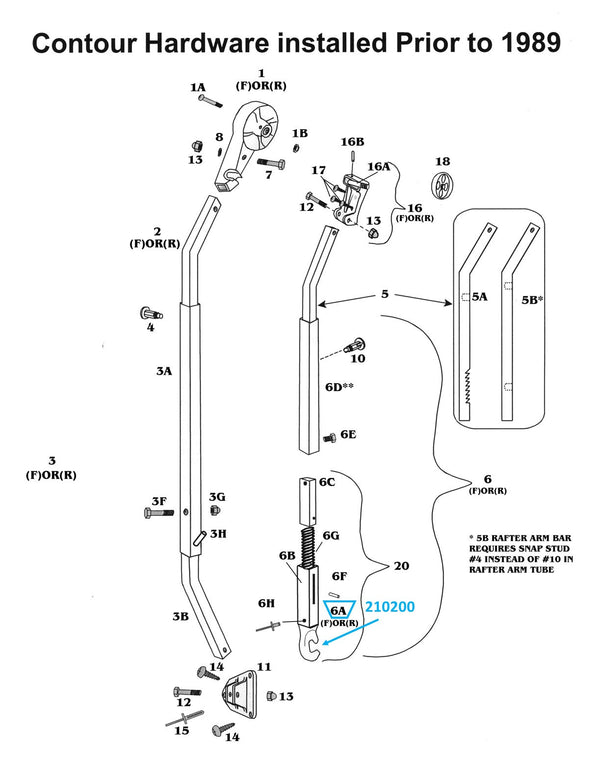 Zip Dee Awning Rear Claw Casting Rear - 210200