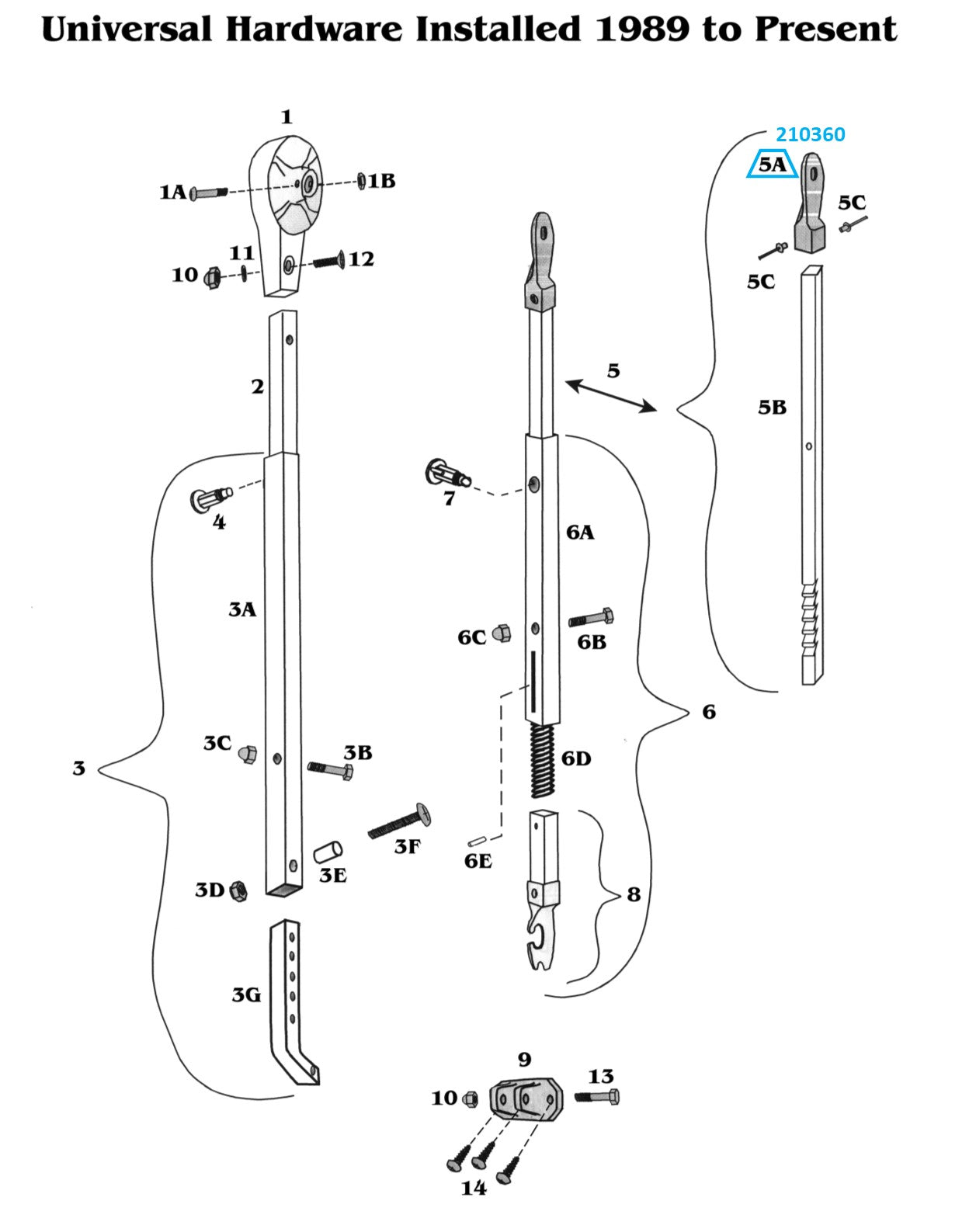 Zip Dee Rafter Link Casting for Universal Hardware - 210360