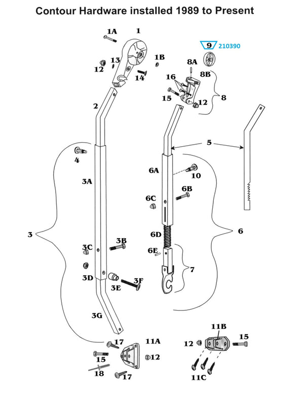 Zip Dee Awning Top Lock Clamp Wheel - 210390