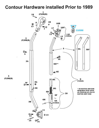 Zip Dee Awning Top Lock Clamp Wheel - 210390