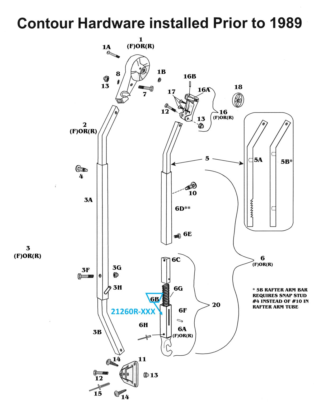 Zip Dee Bright '88 Rear Slotted Claw Tube - 21260R-XXX