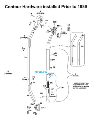 Zip Dee 4-3/4" Bright '88 Stub Bar - 212910-XXX