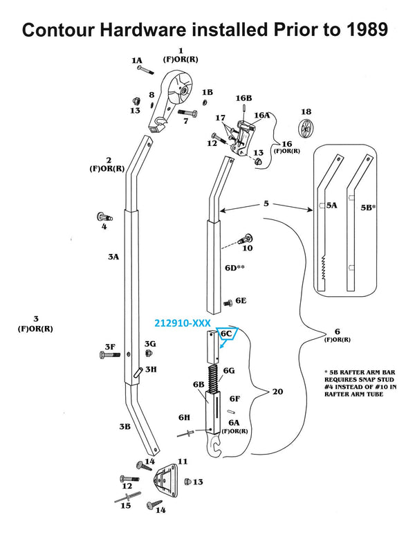 Zip Dee 4-3/4" Bright '88 Stub Bar - 212910-XXX