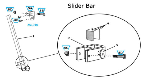 Zip Dee Slide Bar Mounting Hardware Kit - 251910
