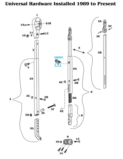 Zip Dee Awning Ratchet Stud Assembly - 290001