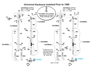 Zip Dee 1/4-20 x 1-5/8" Hex Head Bolt for Universal Hardware - 310010