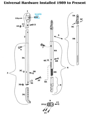Zip Dee Nylock Hex Nut for Contour and Universal Head Casting Bolt - 311070