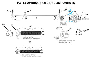 Zip Dee 3/16" x 3/4" Cotter Pin for Patio Awning Idler End Assembly - 313010