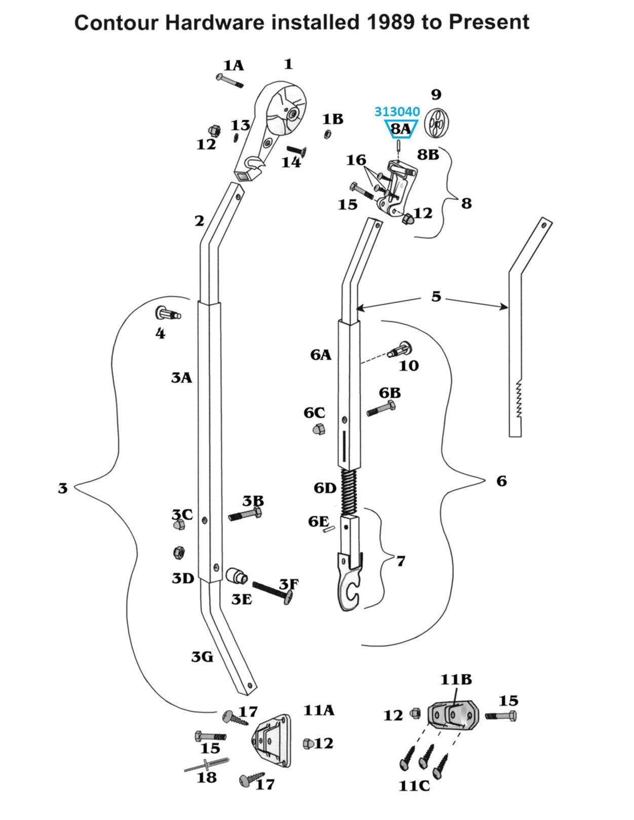 Zip Dee Awning Drive Pin for Clamp Assembly - 313040