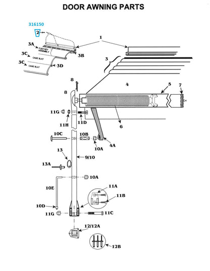 Zip Dee 5/32 Blind Rivet for Aluminum Awning Rail - 316150