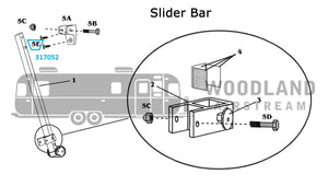 Zip Dee 14 x 1" Stainless Steel Oval Head Sheet Metal Screw for Door Awning, Slideout or Slide Bar - 317052