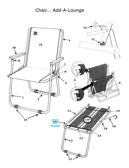 Zip Dee Chair Nylon Flat Top Plug for Standard or Wide Chair or Add-A-Lounge - 321020