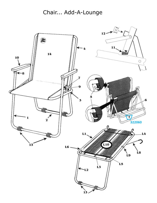 Zip Dee Chair Spring for Standard or Wide Chair - 322060