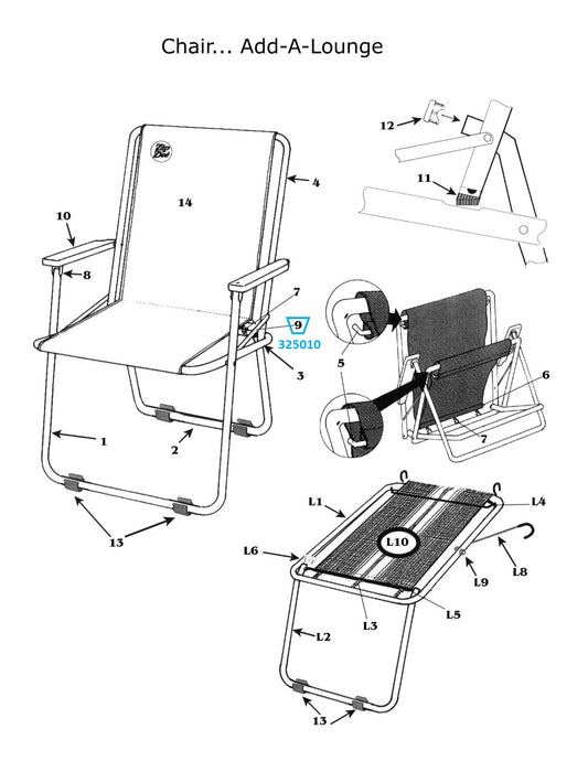 Zip Dee Chair Arm Brace for Standard or Wide Chair - 325010