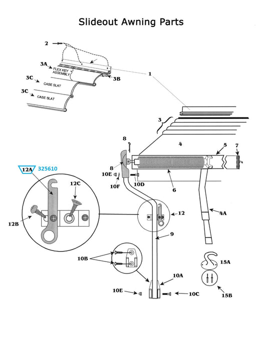 Zip Dee Stainless Steel Slideout Latch -325610