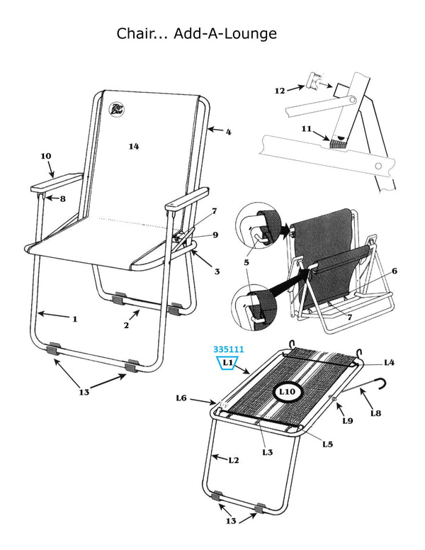 Zip Dee Standard Ring for Standard Size Add-A-Lounge - 335111