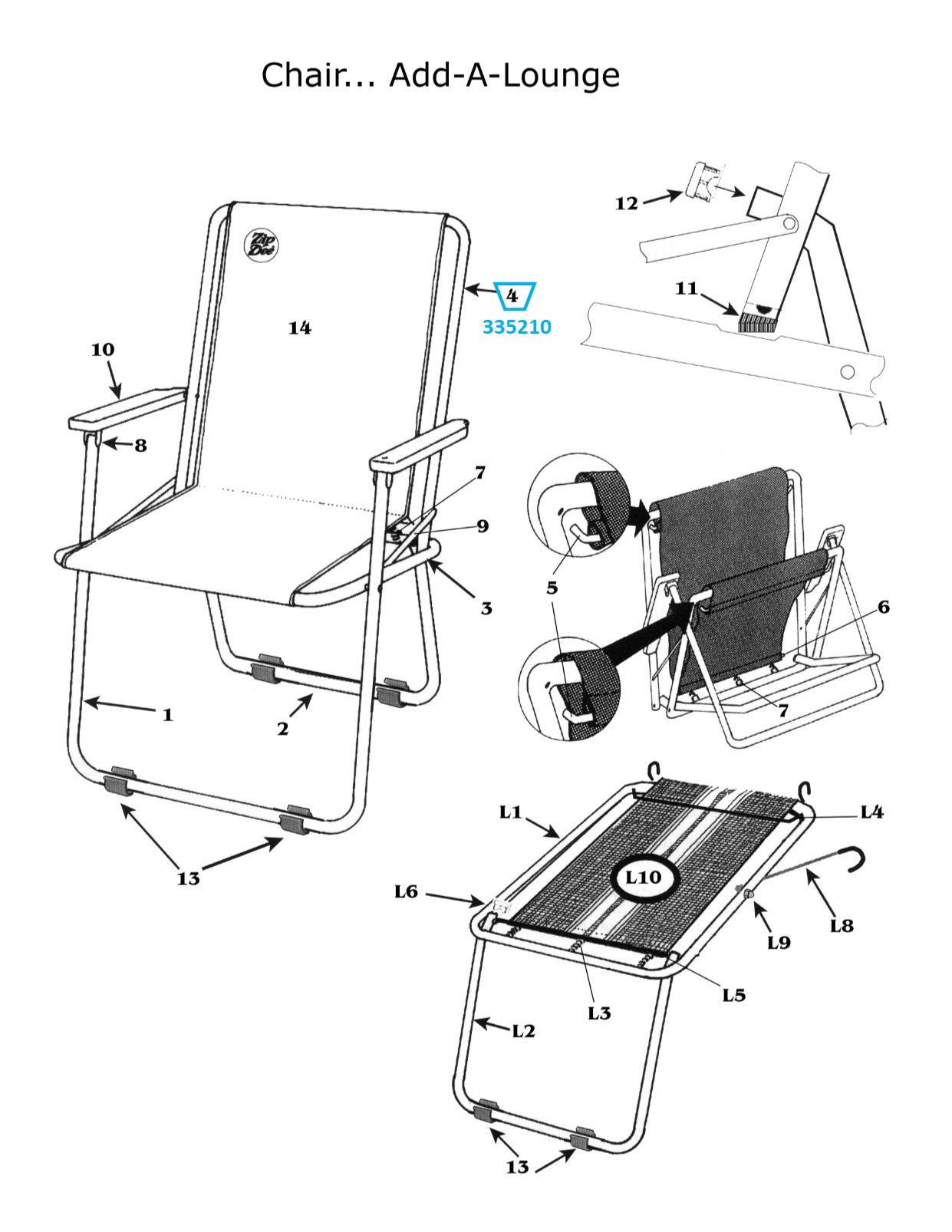 Zip Dee Chair Back Rest Ring, Wide - 335210