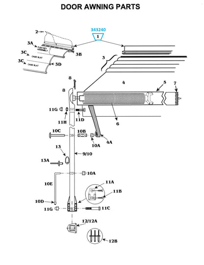 Zip Dee Aluminum Awning Rail, By The Foot - 343240