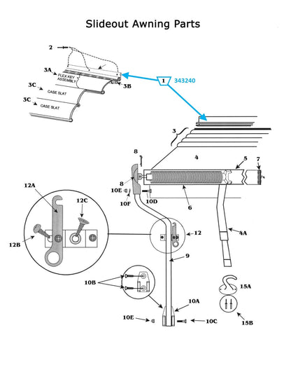 Zip Dee Aluminum Awning Rail, By The Foot - 343240