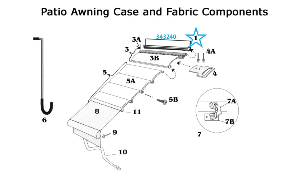 Zip Dee Aluminum Awning Rail. By The Foot - 343240