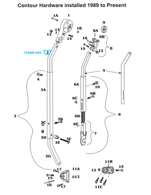 Zip Dee Aluminum Rear Main Arm Bar - 71300R-XXX