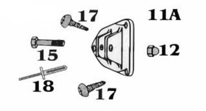 Zip Dee Contour Hardware Awning Main Arm Bar Triangle Mounting Kit