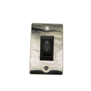 12V Rocker Switch with Chrome Plate